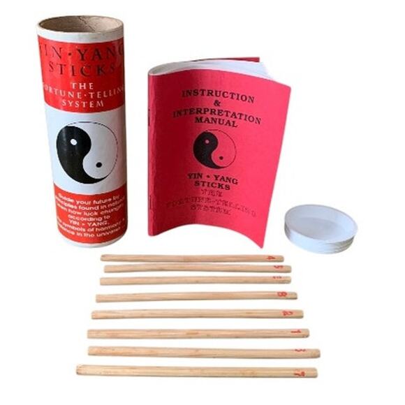 Vintage Yin-Yang Sticks Fortune Telling System 1994 Sticks Interpretation Manual - Picture 1 of 11
